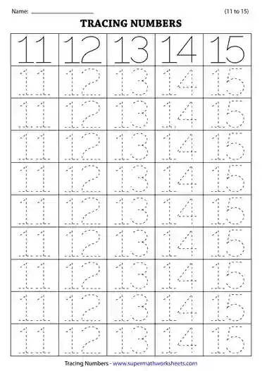 Number Tracing Worksheets 0 to 120 | Free Printables